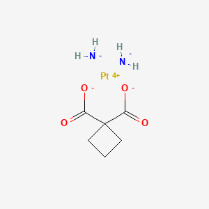 molecular formula C6H10N2O4Pt B7823825 PLATINUM(4+) CYCLOBUTANE-1,1-DICARBOXYLATE DIAZANIDE 