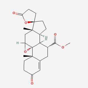 molecular formula C24H30O6 B7823916 methyl (1R,2S,9R,11S,14R,15S)-2,15-dimethyl-5,5'-dioxospiro[18-oxapentacyclo[8.8.0.01,17.02,7.011,15]octadec-6-ene-14,2'-oxolane]-9-carboxylate 