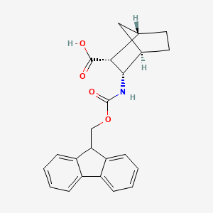 molecular formula C23H23NO4 B7823967 N-Fmoc-(+/-)cis (exo)-3-amino-bicyclo[2.2.1]heptane-2-carboxylic acid 