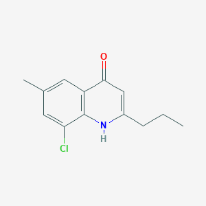 molecular formula C13H14ClNO B7823980 8-Chloro-6-methyl-2-propyl-4-quinolinol CAS No. 1070880-14-6