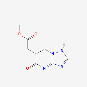 molecular formula C8H10N4O3 B7823994 methyl 2-(5-oxo-6,7-dihydro-1H-[1,2,4]triazolo[1,5-a]pyrimidin-6-yl)acetate 