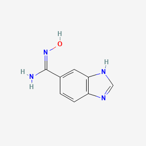 molecular formula C8H8N4O B7823999 N'-Hydroxy-1H-benzo[d]imidazole-5-carboximidamide 