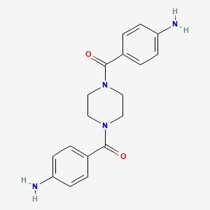 molecular formula C18H20N4O2 B7824116 1,4-Bis(4-aminobenzoyl)piperazine CAS No. 55973-70-1