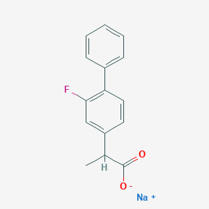 molecular formula C15H12FNaO2 B7824216 sodium;2-(3-fluoro-4-phenylphenyl)propanoate 