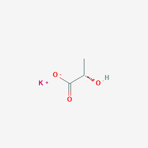 molecular formula C3H5KO3 B7824360 potassium;(2S)-2-hydroxypropanoate 