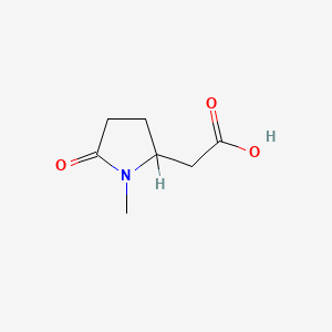 molecular formula C7H11NO3 B7824421 2-(1-Methyl-5-oxopyrrolidin-2-yl)acetic acid CAS No. 495-95-4