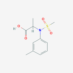 molecular formula C11H15NO4S B7824689 N-(3-Methylphenyl)-N-(methylsulfonyl)alanine 