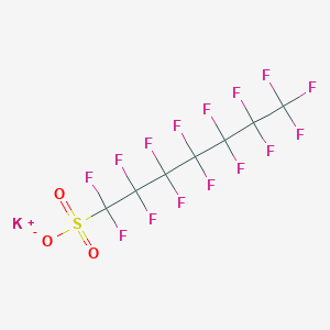 molecular formula C7F15KO3S B7824785 potassium;1,1,2,2,3,3,4,4,5,5,6,6,7,7,7-pentadecafluoroheptane-1-sulfonate 