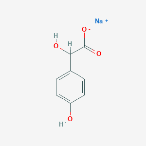 molecular formula C8H7NaO4 B7824850 sodium;2-hydroxy-2-(4-hydroxyphenyl)acetate 