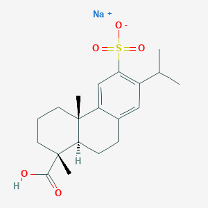 molecular formula C20H27NaO5S B7825030 sodium;(4bS,8R,8aR)-8-carboxy-4b,8-dimethyl-2-propan-2-yl-5,6,7,8a,9,10-hexahydrophenanthrene-3-sulfonate 