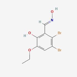 molecular formula C9H9Br2NO3 B7825076 2,3-Dibromo-5-ethoxy-6-hydroxybenzaldehyde oxime 