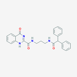 molecular formula C26H24N4O3 B7825189 N-[3-[(2,2-diphenylacetyl)amino]propyl]-4-oxo-1H-quinazoline-2-carboxamide 