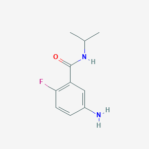 molecular formula C10H13FN2O B7825227 5-amino-2-fluoro-N-isopropylbenzamide 
