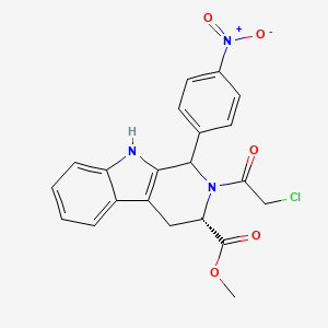 molecular formula C21H18ClN3O5 B7825400 methyl (3s)-2-(2-chloroacetyl)-1-(4-nitrophenyl)-2,3,4,9-tetrahydro-1h-beta-carboline-3-carboxylate 