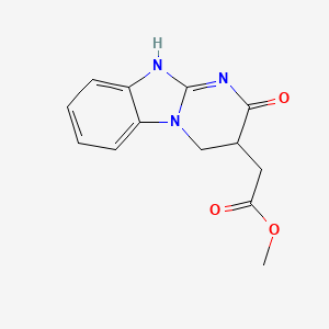 molecular formula C13H13N3O3 B7825702 methyl 2-(2-oxo-4,10-dihydro-3H-pyrimido[1,2-a]benzimidazol-3-yl)acetate 