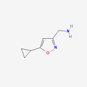molecular formula C7H10N2O B7825730 (5-cyclopropylisoxazol-3-yl)methanamine 