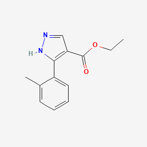 molecular formula C13H14N2O2 B7825768 ethyl 5-(2-methylphenyl)-1H-pyrazole-4-carboxylate 