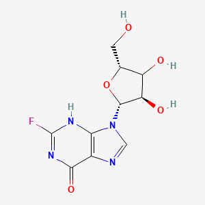molecular formula C10H11FN4O5 B7826002 9-[(2R,3R,5R)-3,4-dihydroxy-5-(hydroxymethyl)oxolan-2-yl]-2-fluoro-3H-purin-6-one 