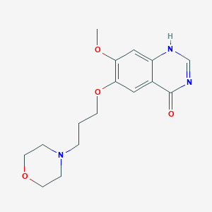 molecular formula C16H21N3O4 B7826244 7-methoxy-6-(3-morpholin-4-ylpropoxy)-1H-quinazolin-4-one 
