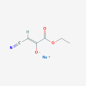 molecular formula C6H6NNaO3 B7826488 sodium;(Z)-1-cyano-3-ethoxy-3-oxoprop-1-en-2-olate 