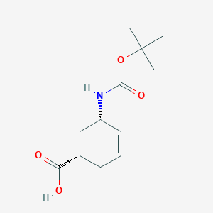 molecular formula C12H19NO4 B7826520 cis-3-tert-Butoxycarbonylaminocyclohex-4-enecarboxylic acid CAS No. 933445-55-7