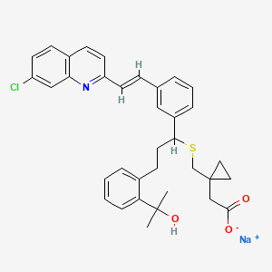 molecular formula C35H35ClNNaO3S B7826523 sodium;2-[1-[[1-[3-[(E)-2-(7-chloroquinolin-2-yl)ethenyl]phenyl]-3-[2-(2-hydroxypropan-2-yl)phenyl]propyl]sulfanylmethyl]cyclopropyl]acetate 