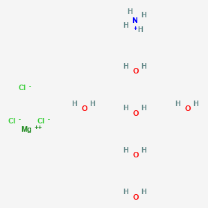molecular formula Cl3H16MgNO6 B078266 Ammonium magnesium chloride--water (1/1/3/6) CAS No. 12125-06-3