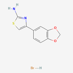 molecular formula C10H9BrN2O2S B7826939 4-Benzo[1,3]dioxol-5-yl-thiazol-2-ylamine hydrobromide CAS No. 1185299-31-3