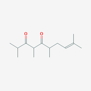 molecular formula C14H24O2 B078270 2,5,7,9-Tetramethyl-2-decene-6,8-dione CAS No. 13851-07-5