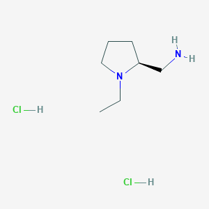 molecular formula C7H18Cl2N2 B7827275 (S)-2-(AMINOMETHYL)-1-ETHYLPYRROLIDINE 2HCL 