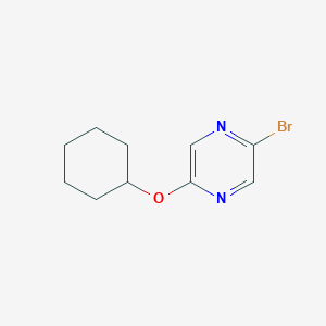 molecular formula C10H13BrN2O B7827291 2-Bromo-5-(cyclohexyloxy)pyrazine CAS No. 1086382-88-8