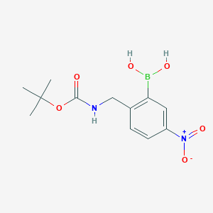 (2-(((tert-Butoxycarbonyl)amino)methyl)-5-nitrophenyl)boronic acid