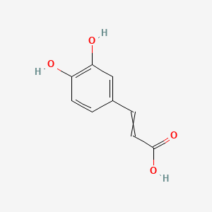 molecular formula C9H8O4 B7827579 3-(3,4-Dihydroxyphenyl)prop-2-enoic acid 