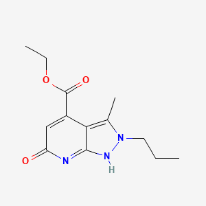 molecular formula C13H17N3O3 B7827590 ethyl 3-methyl-6-oxo-2-propyl-1H-pyrazolo[3,4-b]pyridine-4-carboxylate 