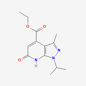 molecular formula C13H17N3O3 B7827595 Ethyl 1-isopropyl-3-methyl-6-oxo-6,7-dihydro-1h-pyrazolo[3,4-b]pyridine-4-carboxylate 