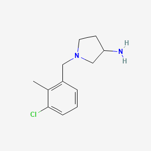 molecular formula C12H17ClN2 B7827608 1-(3-Chloro-2-methylbenzyl)pyrrolidin-3-amine 