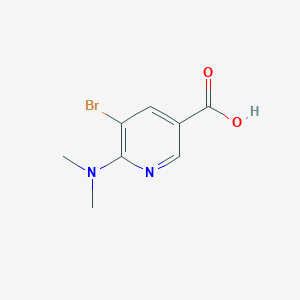 molecular formula C8H9BrN2O2 B7827689 5-Bromo-6-(dimethylamino)pyridine-3-carboxylic acid 
