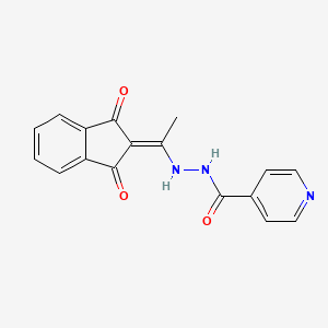 molecular formula C17H13N3O3 B7827748 N'-[1-(1,3-dioxoinden-2-ylidene)ethyl]pyridine-4-carbohydrazide 