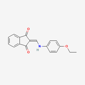 molecular formula C18H15NO3 B7827863 2-[(4-ethoxyanilino)methylidene]indene-1,3-dione 