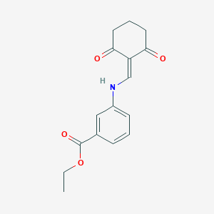 molecular formula C16H17NO4 B7827875 ethyl 3-[(2,6-dioxocyclohexylidene)methylamino]benzoate 