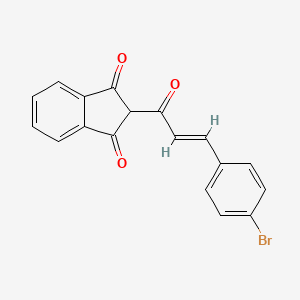 molecular formula C18H11BrO3 B7828001 2-(3-(4-Bromophenyl)prop-2-enoyl)indane-1,3-dione 