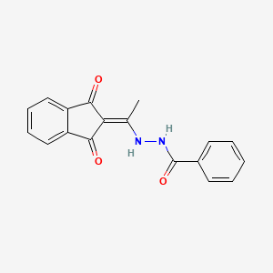 molecular formula C18H14N2O3 B7828078 N'-[1-(1,3-dioxoinden-2-ylidene)ethyl]benzohydrazide 
