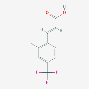 molecular formula C11H9F3O2 B7828618 (2E)-3-[2-Methyl-4-(trifluoromethyl)phenyl]prop-2-enoic acid 