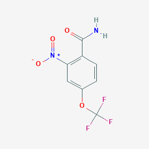 molecular formula C8H5F3N2O4 B7828624 2-Nitro-4-(trifluoromethoxy)benzamide 