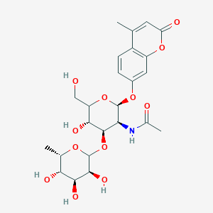 molecular formula C24H31NO12 B7828740 N-[(2S,3S,4R,5S)-5-hydroxy-6-(hydroxymethyl)-2-(4-methyl-2-oxochromen-7-yl)oxy-4-[(3S,4S,5S,6S)-3,4,5-trihydroxy-6-methyloxan-2-yl]oxyoxan-3-yl]acetamide 
