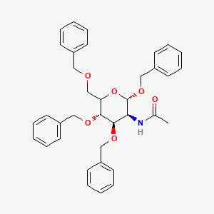 N-[(2S,3S,4R,5S)-2,4,5-tris(phenylmethoxy)-6-(phenylmethoxymethyl)oxan-3-yl]acetamide