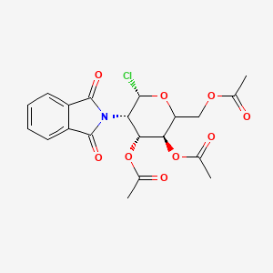 molecular formula C20H20ClNO9 B7828772 (2R,3S,4R,5R,6S)-2-(Acetoxymethyl)-6-chloro-5-(1,3-dioxoisoindolin-2-yl)tetrahydro-2H-pyran-3,4-diyl diacetate 
