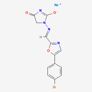 molecular formula C13H8BrN4NaO3 B7828809 sodium;3-[(E)-[5-(4-bromophenyl)-1,3-oxazol-2-yl]methylideneamino]-5-oxo-4H-imidazol-2-olate 