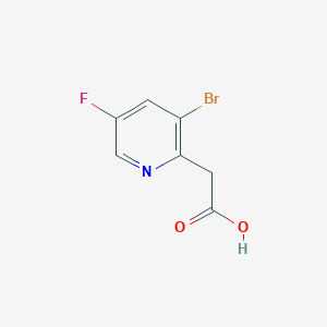molecular formula C7H5BrFNO2 B7828889 (3-Bromo-5-fluoropyridin-2-yl)acetic acid 