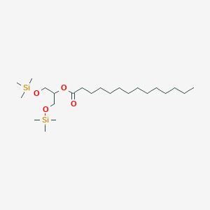 molecular formula C23H50O4Si2 B078289 2-[(Trimethylsilyl)oxy]-1-([(trimethylsilyl)oxy]methyl)ethyl myristate CAS No. 14473-56-4